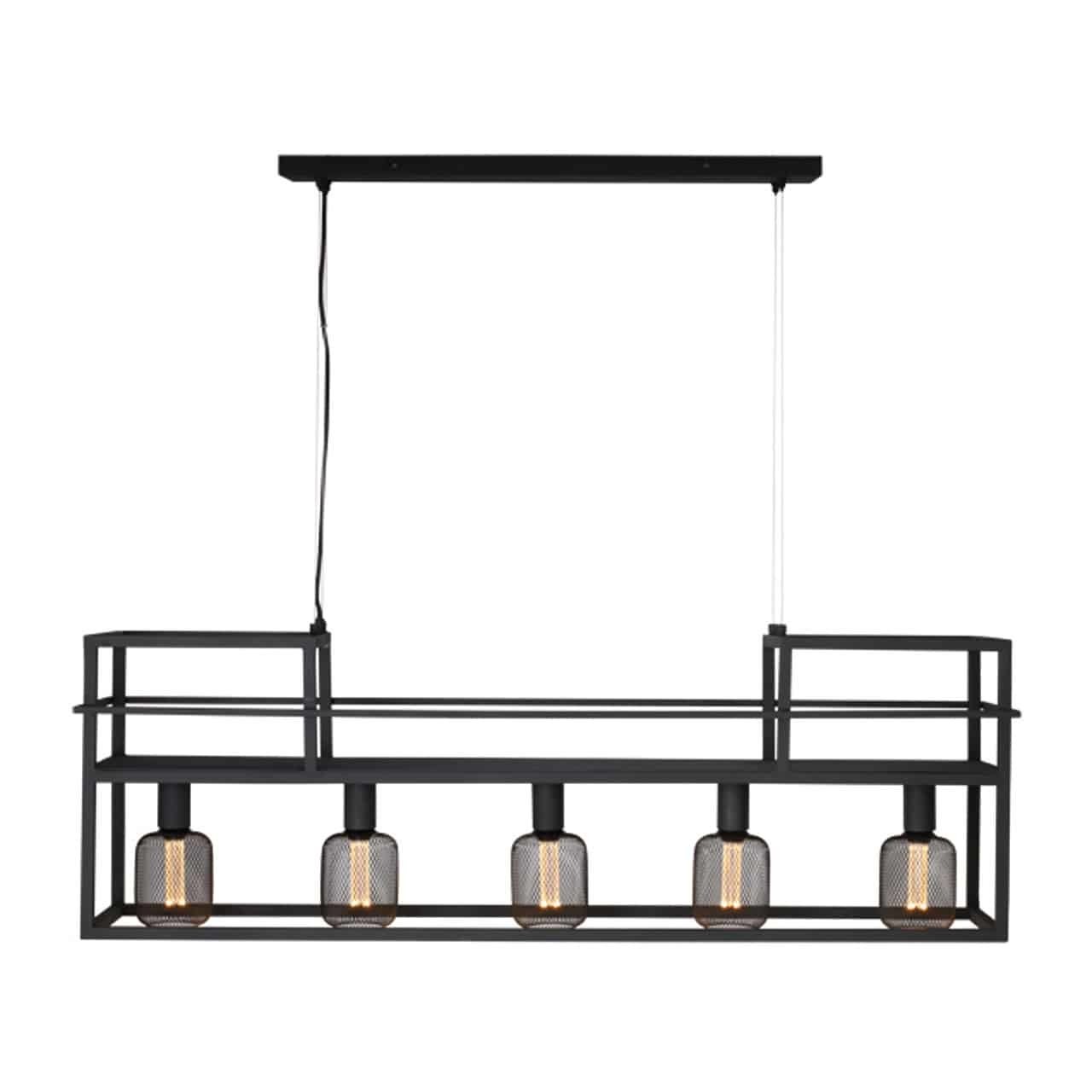 Freelight hanglamp Culinara - 5 lichts - 120 x 160  cm - zwart