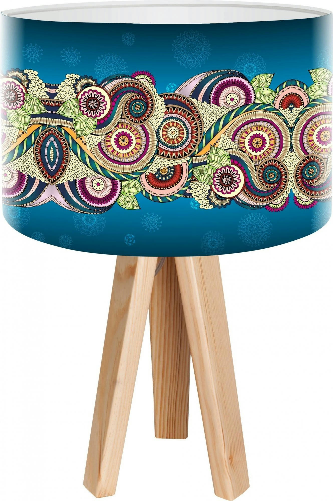 YOGA - Lampe de chevet Bois Multicolore 30x30x45 cm