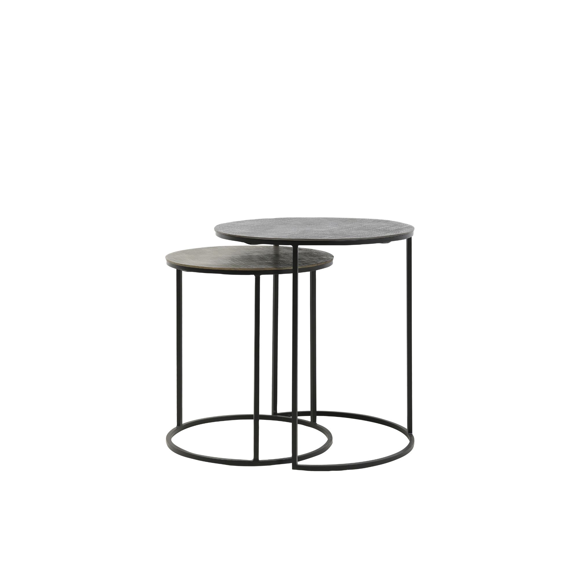 Light & Living bijzettafel RENGO - zwart - Ø49cm