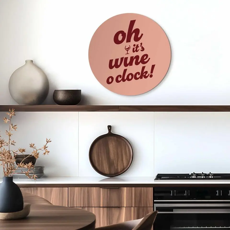 Glasschilderij Tijd voor wijn - &Oslash; 50 - Rood