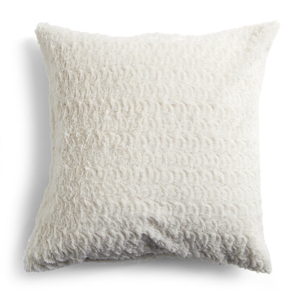 Housse de coussin imitation fourrure polyester Color by Time 45x45cm - 3 modèles