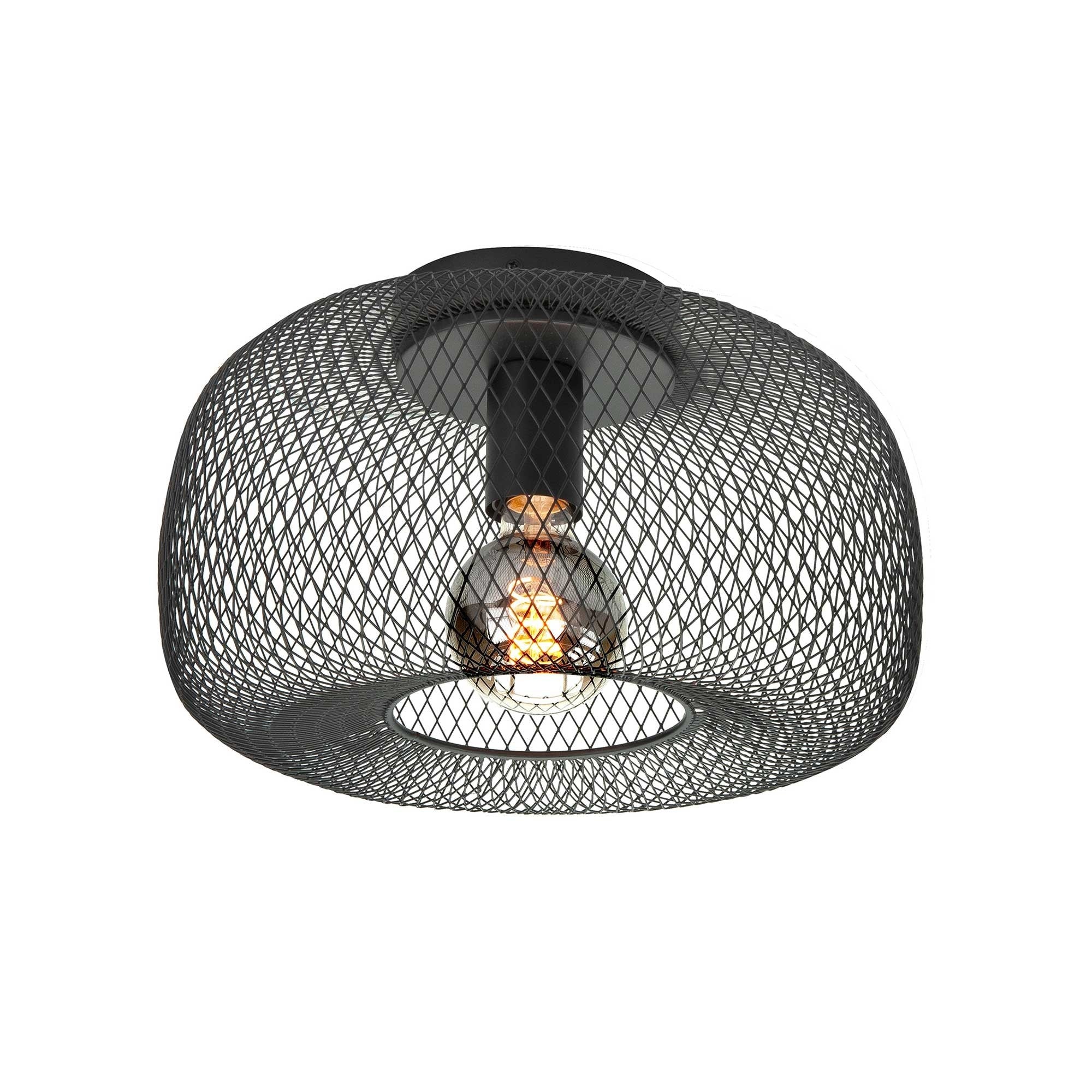 Highlight plafondlamp Honey - 1 lichts - 32 x 20  cm - zwart