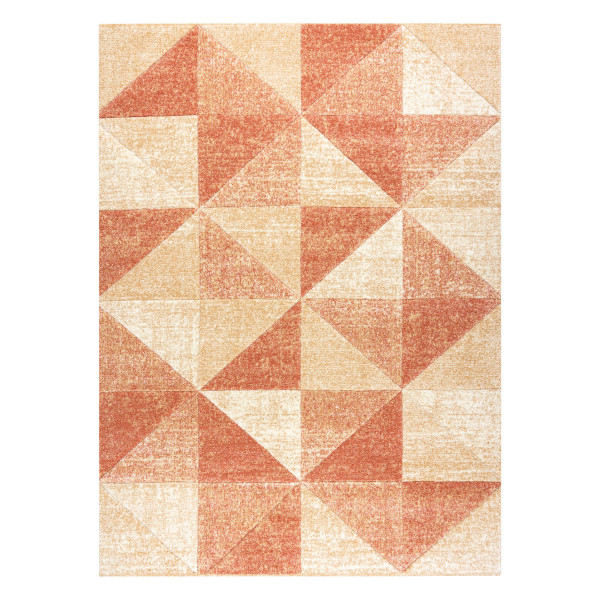 Dywan FEEL 5672/17911 TRÓJKĄTY beż/terakota 140x190 cm