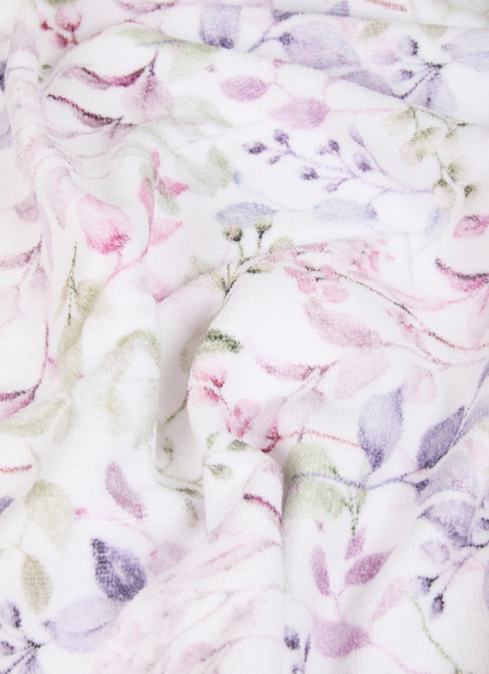 PEIGNOIR FORME KIMONO EN VELOURS IMPRIMÉ MULTICOLORE