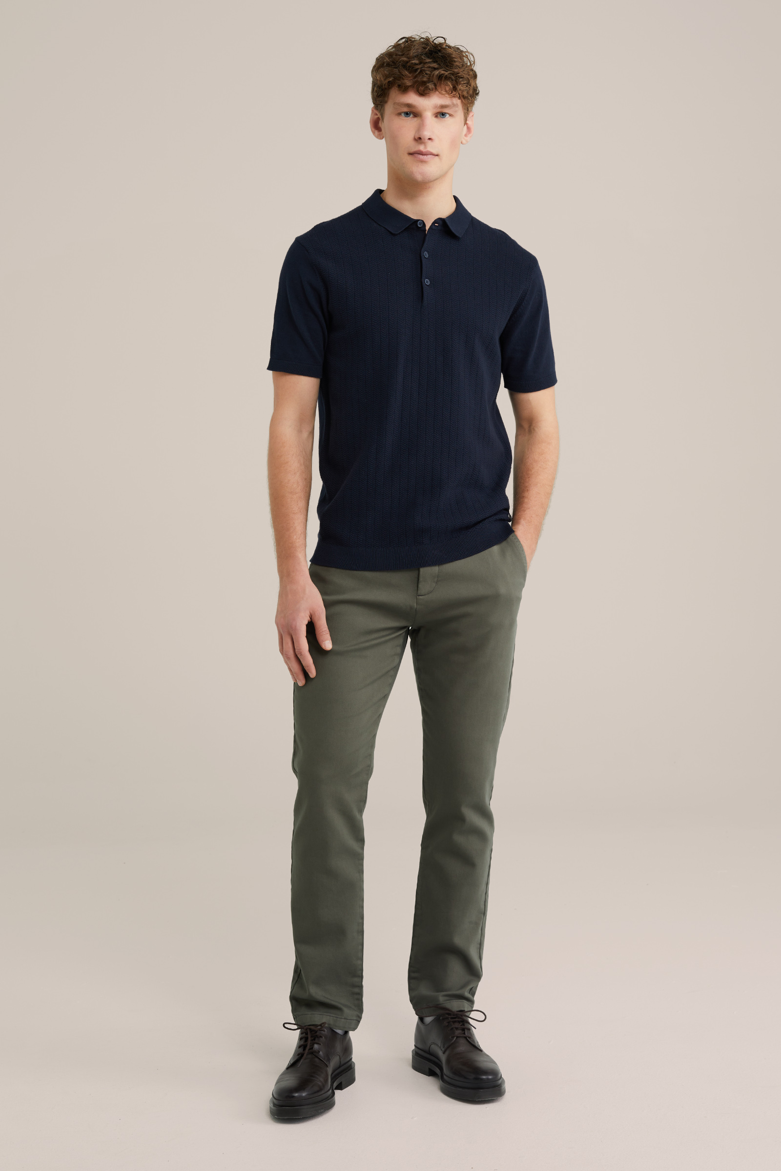 Heren Slim fit chino met stretch