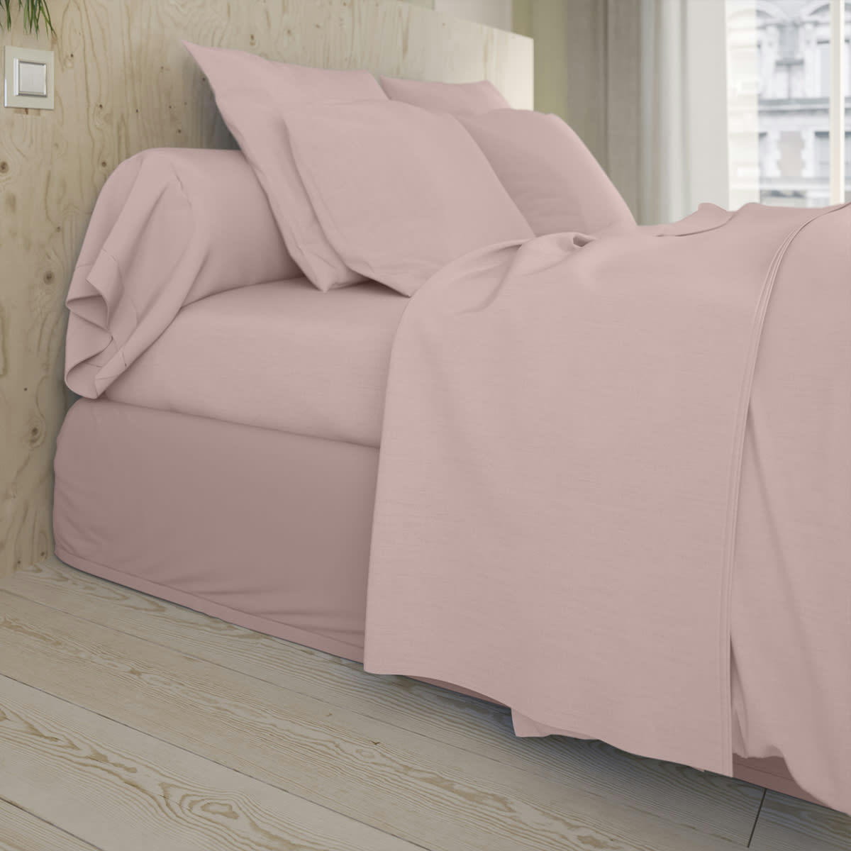 STUDIO - Drap Housse   Coton Poudre 160x200 cm - DODO