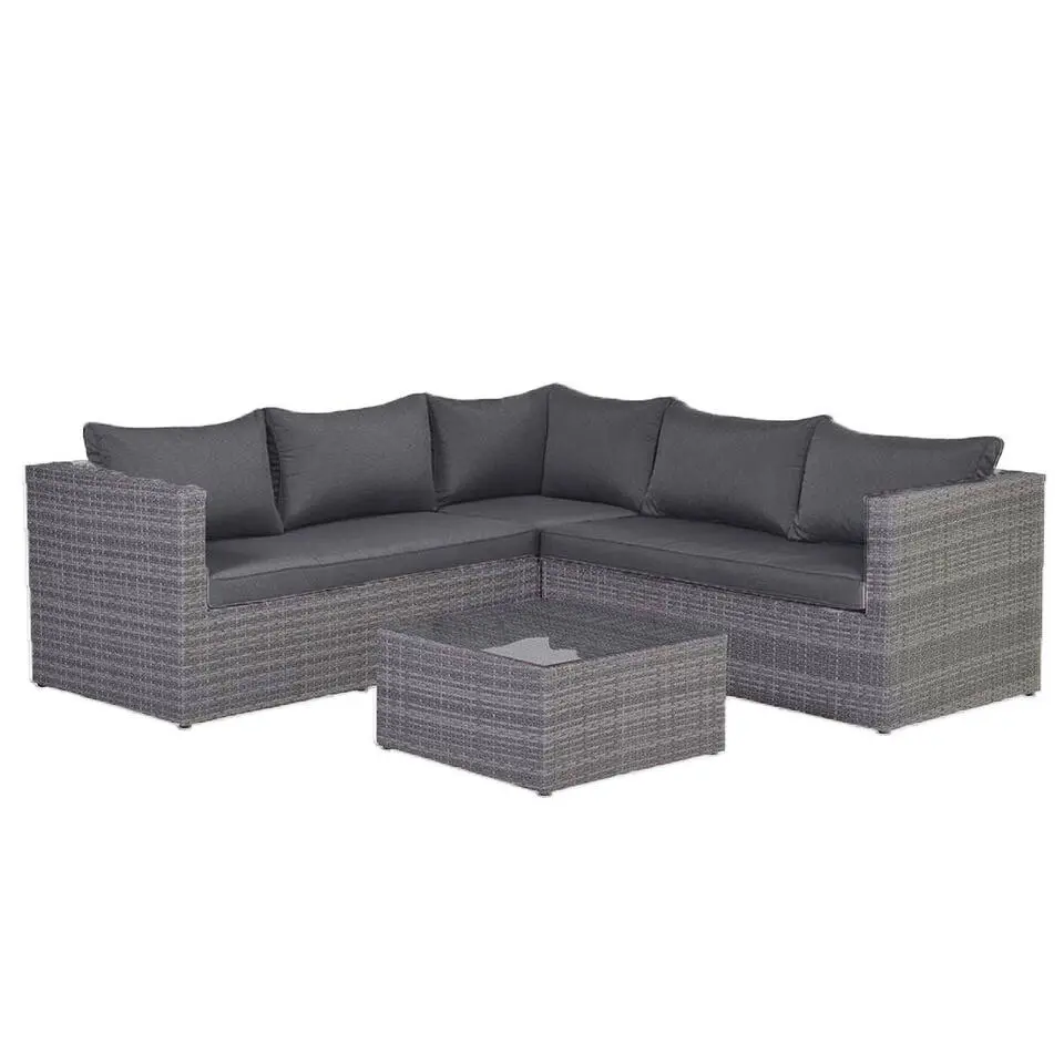 Garden Impressions Lyon loungeset 4-delig - donker grijs