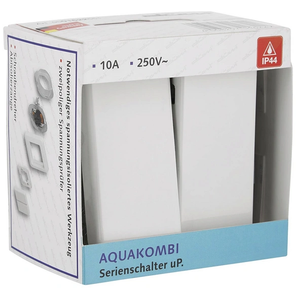 Schalter, AquaKombi, Kunststoff, Weiß