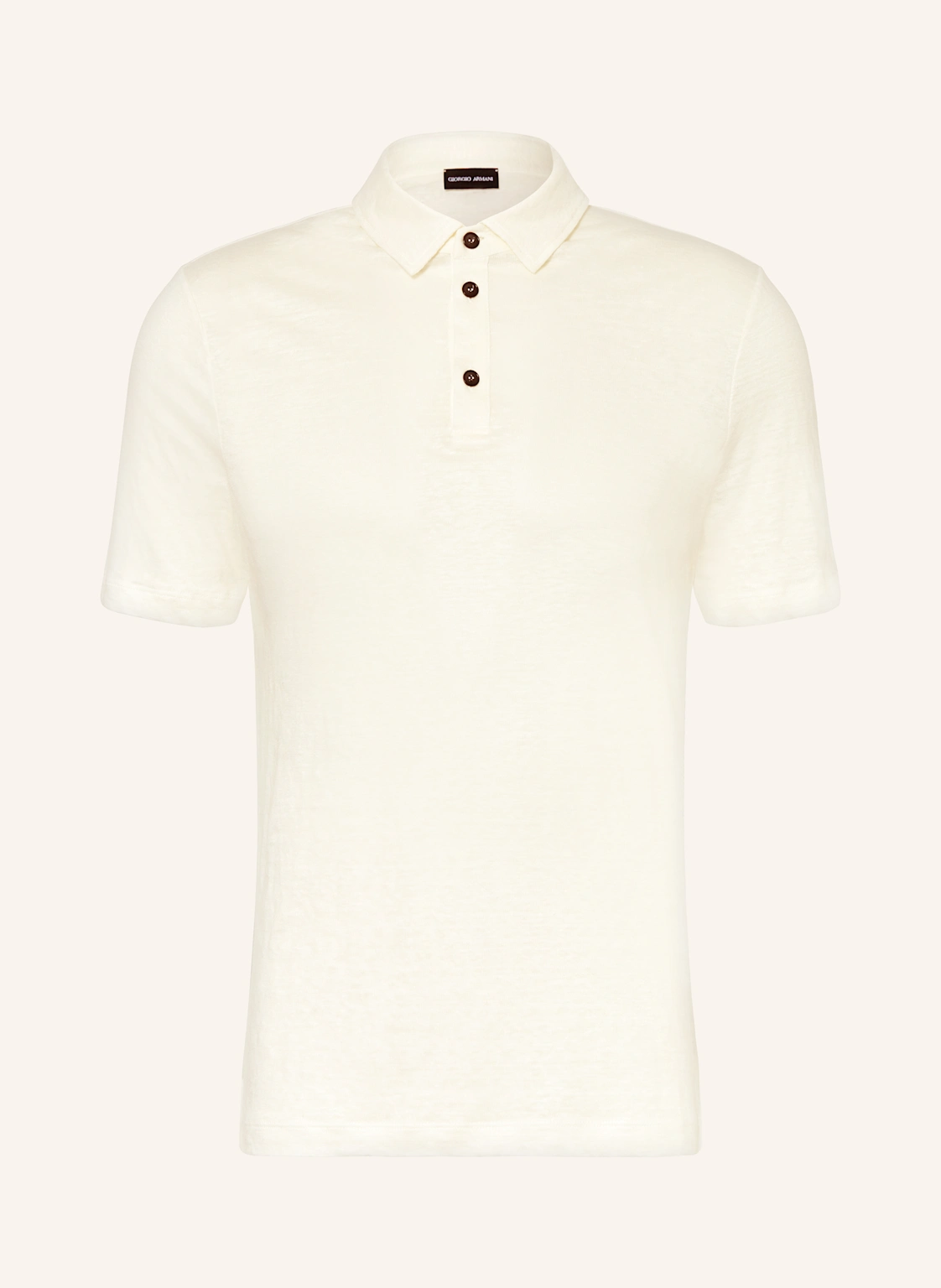 GIORGIO ARMANI Jersey-Poloshirt aus Leinen