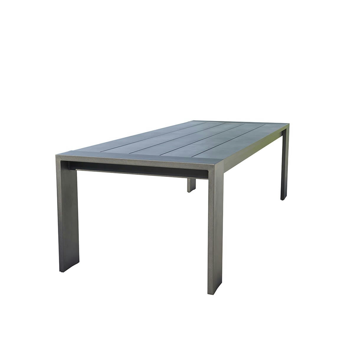 IBIZA - Table de jardin en aluminium noir 8 pers.