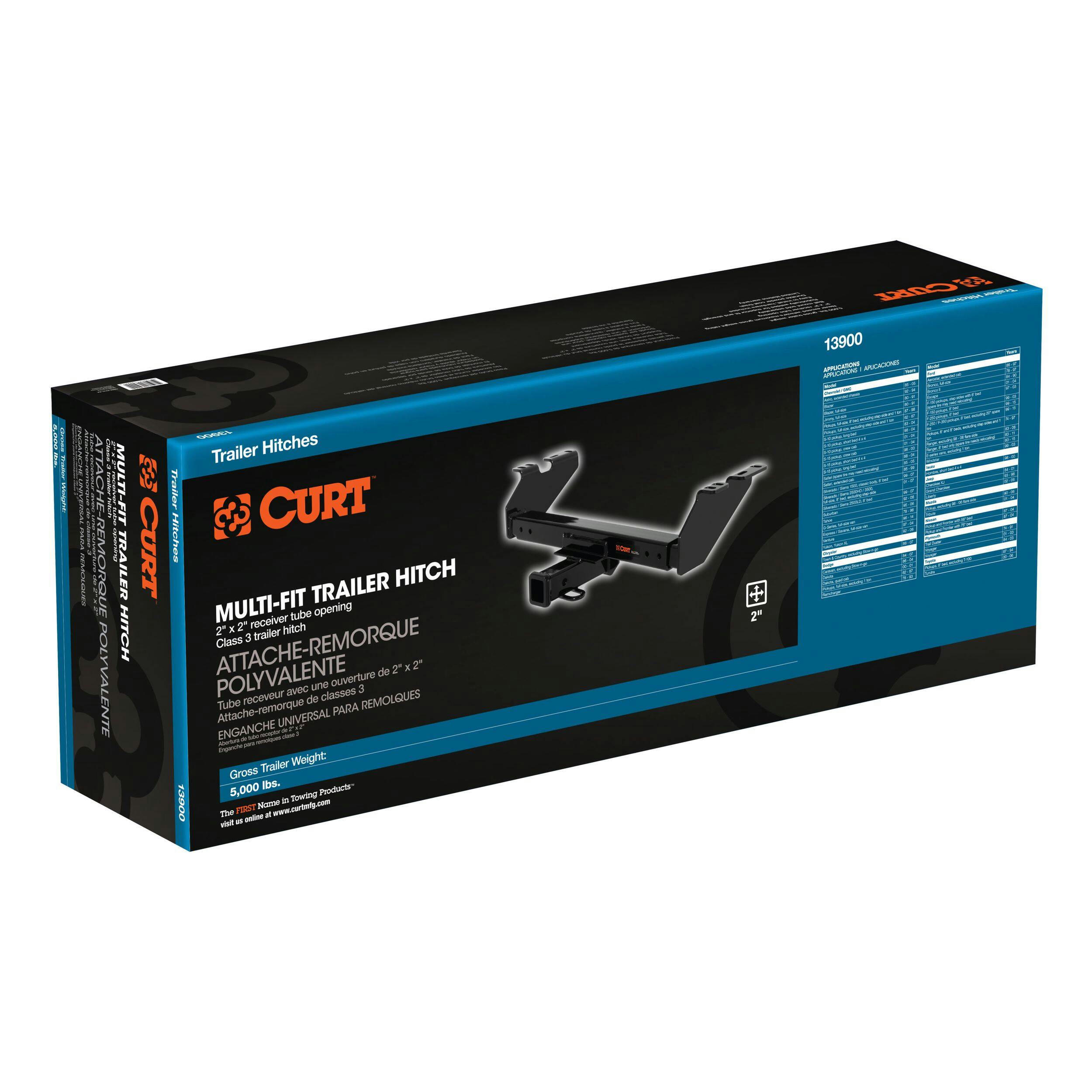 CURT Class 3 Multi-Fit Trailer Hitch with 2-in Receiver