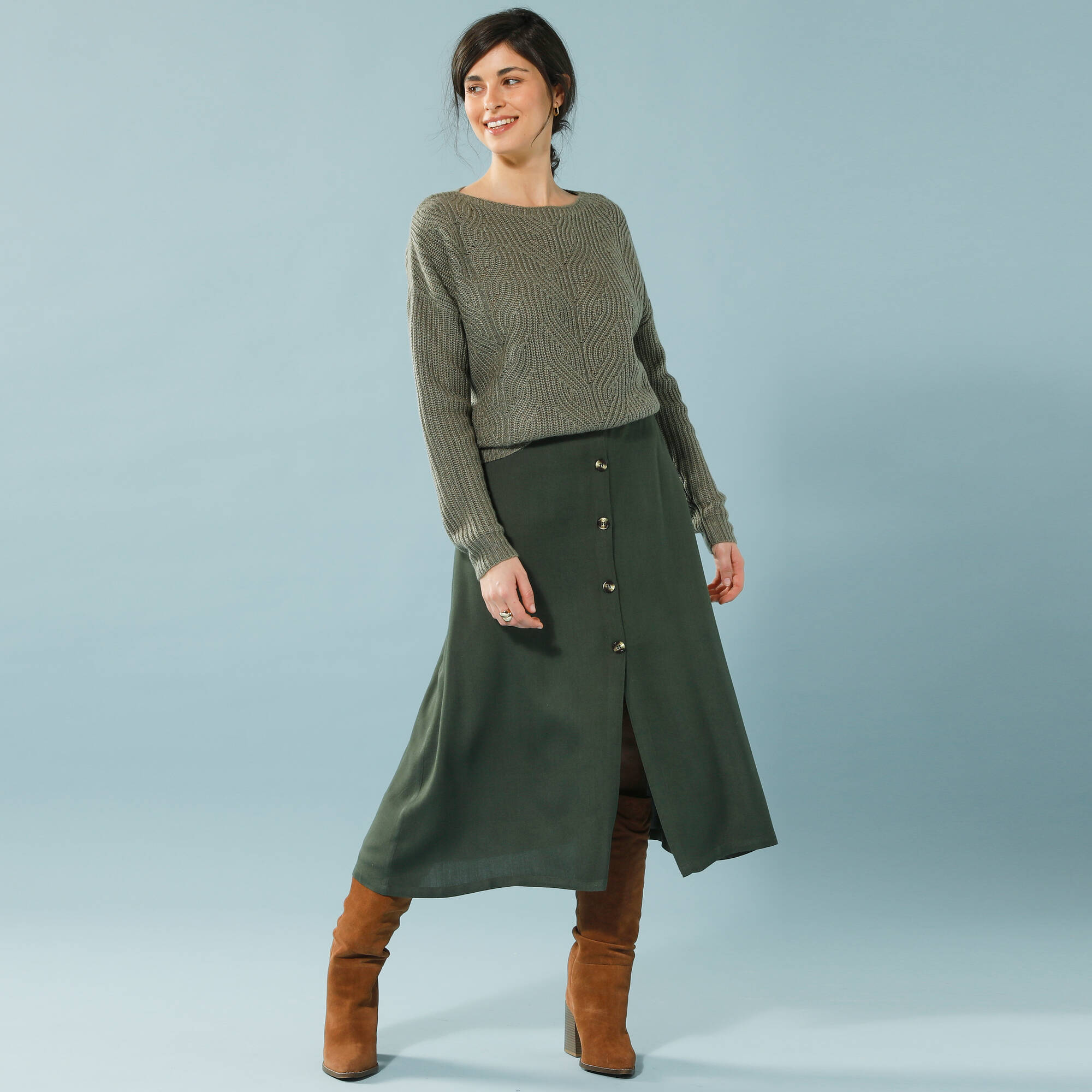 Pull spécial petites, maille perlée