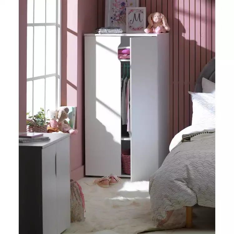 Habitat Pod 2 Door Short Wardrobe - White