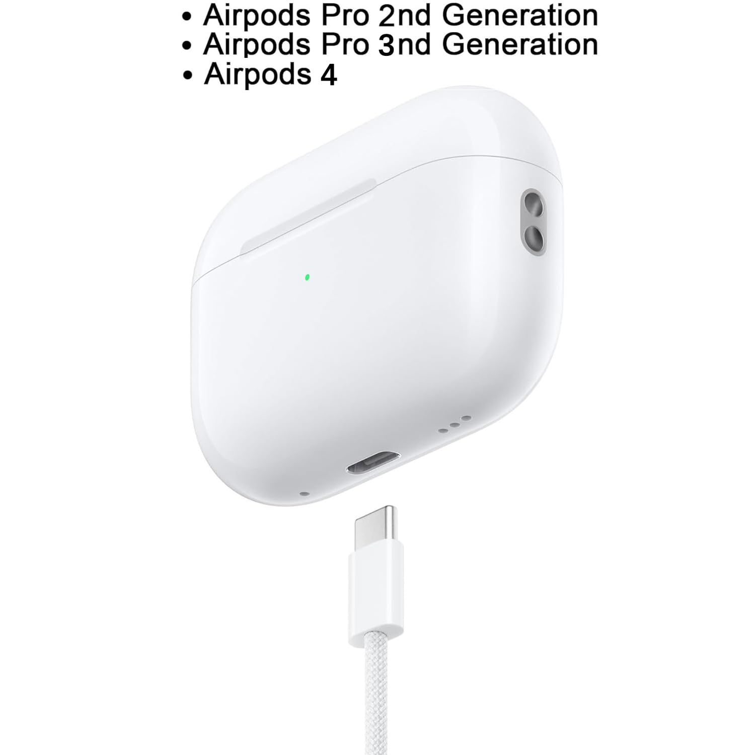 Airpods 4 Charging Cord, Type C new AirPods Pro 3 (3rd Gen) Charger Cable, USB A to USB C Cable Compatible for AirPod Pro 2 (2nd Gen) Wireless Earbuds, AirPod Max 2,iPhone 15/16/17 Carplay Cable 3.3FT