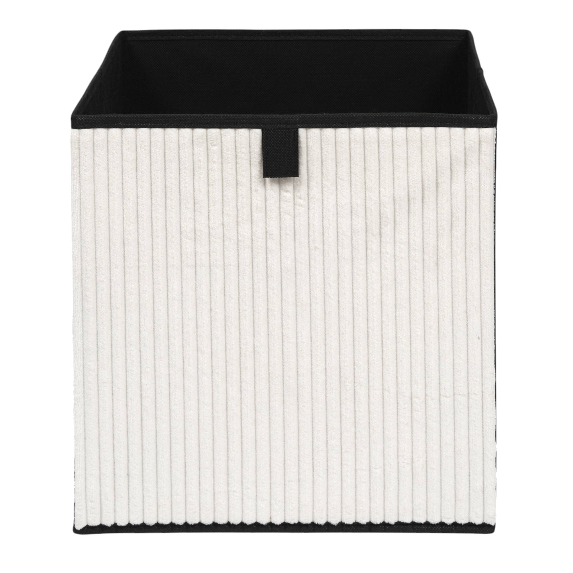 Cube de rangement pliable, velours c&ocirc;telé