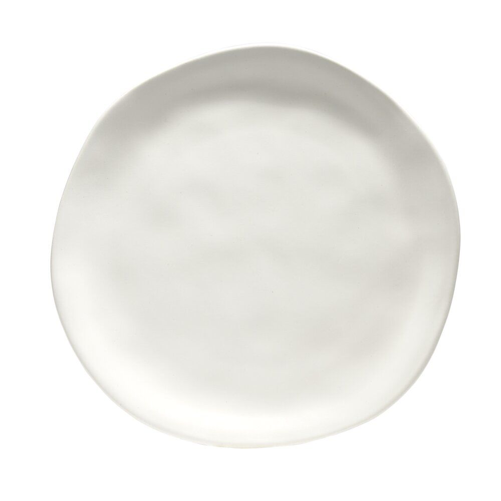 Assiette à dessert forme organique céramique blanche Ø20cm