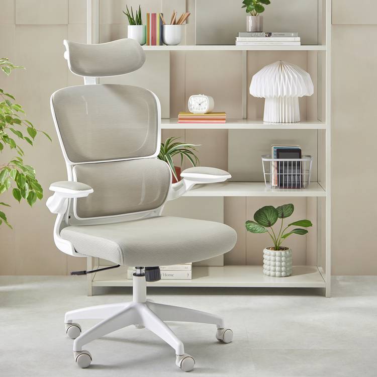 Habitat Oxley Mesh Office Chair -Grey