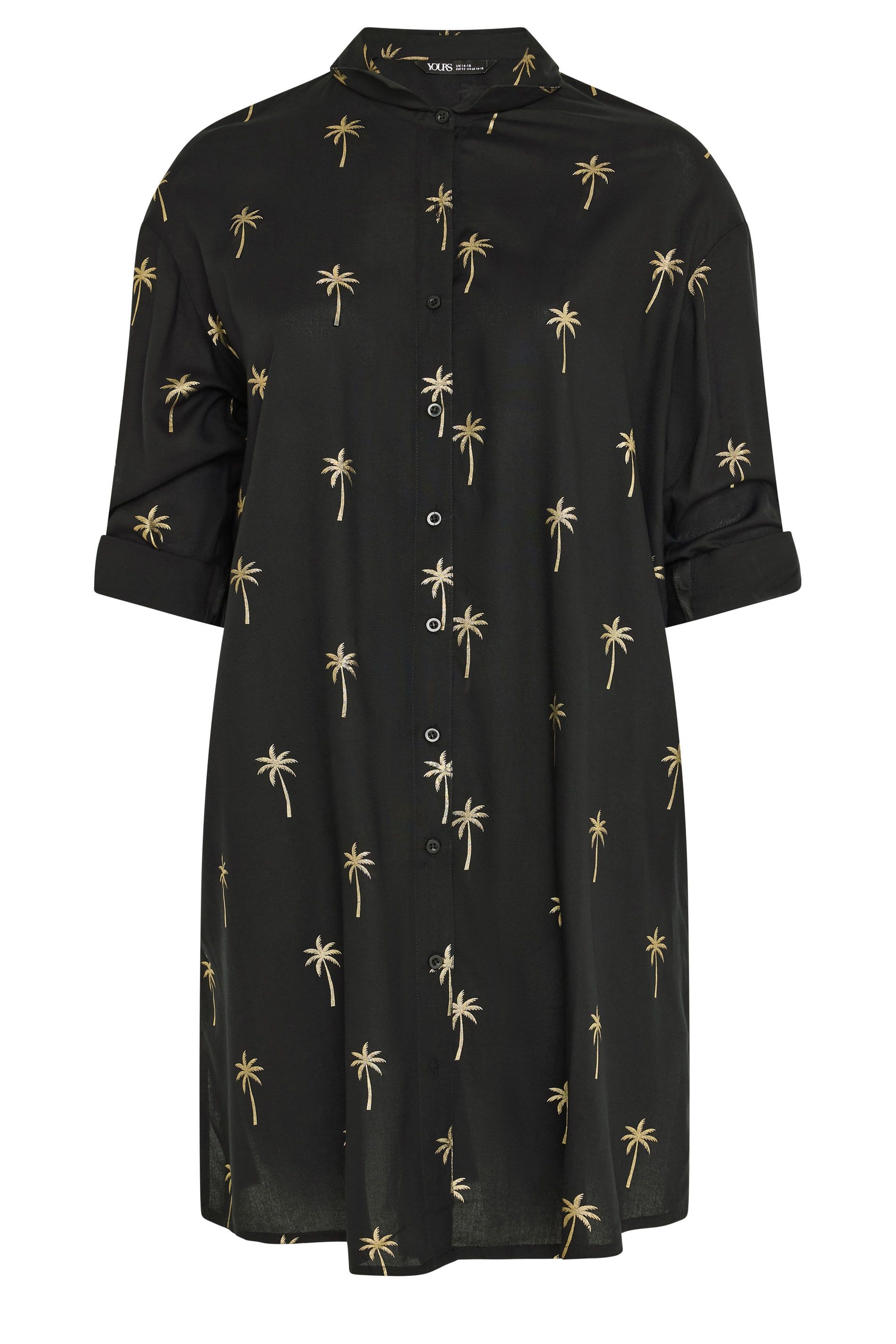Yours Palm Tree Shirt Dress