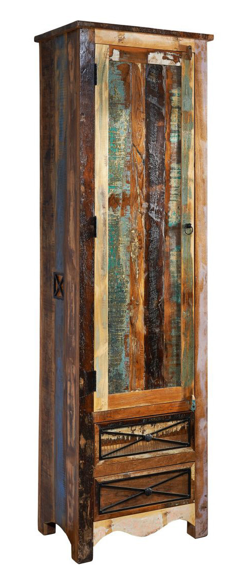SPIRIT Szafa #109 Drewno z odzysku lakierowane 60x40x200 cm