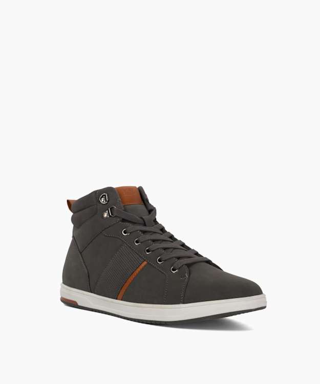 Sailors Grey - Fabric Lace Up Mid Trainer
