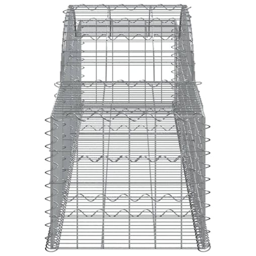 NNEVL Arched Gabion Basket 300x50x40/60 cm Galvanised Iron