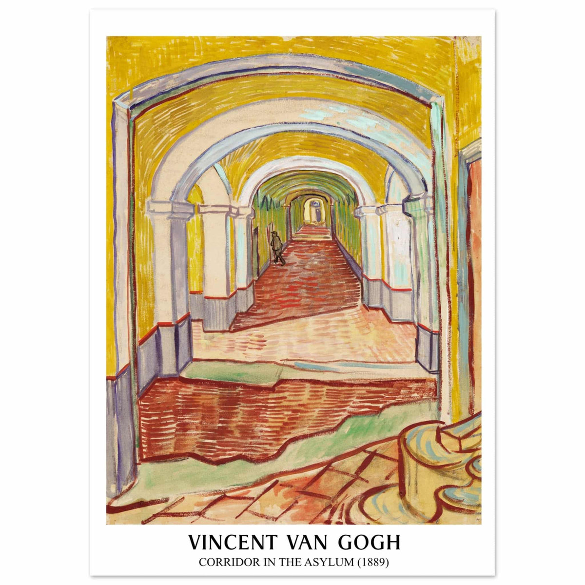 Artfulprints Vincent van Gogh - Corridor in the Asylyum  poster 50x70 cm