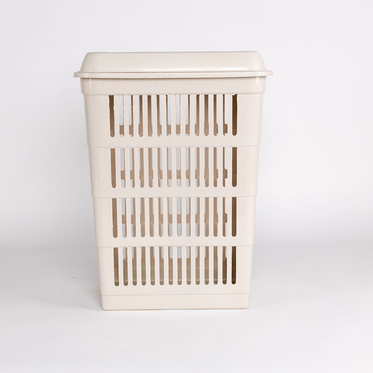 Cesto para roupa suja com tampa creme 40L