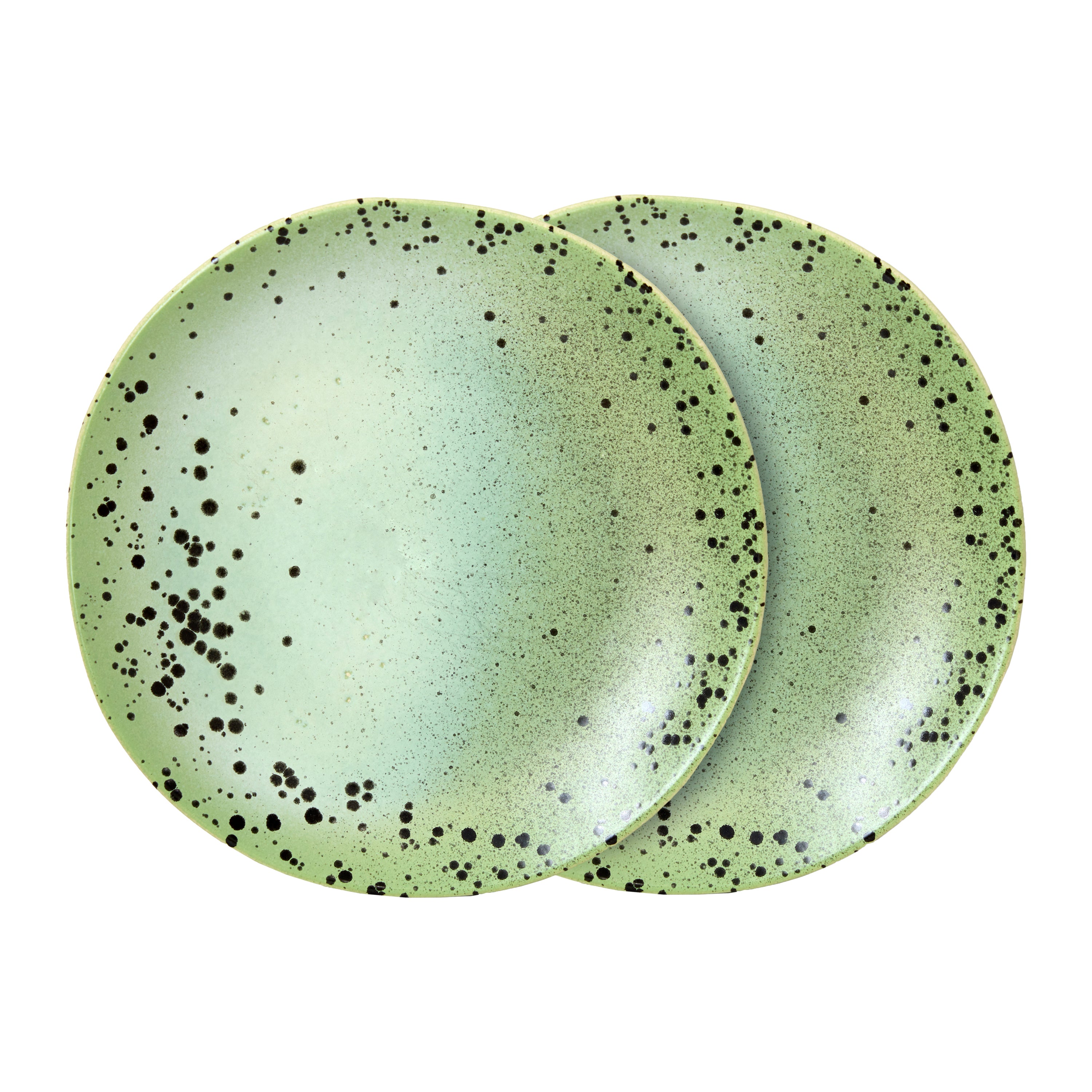 HKliving 70's Ceramics Bord Ø 22 cm - Set van 2 - Fleck