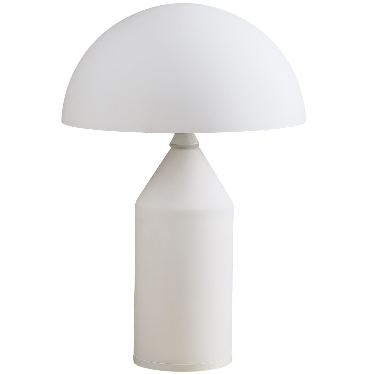 LAMPA STOŁOWA biała 35cm BELFUGO mleczne szkło
