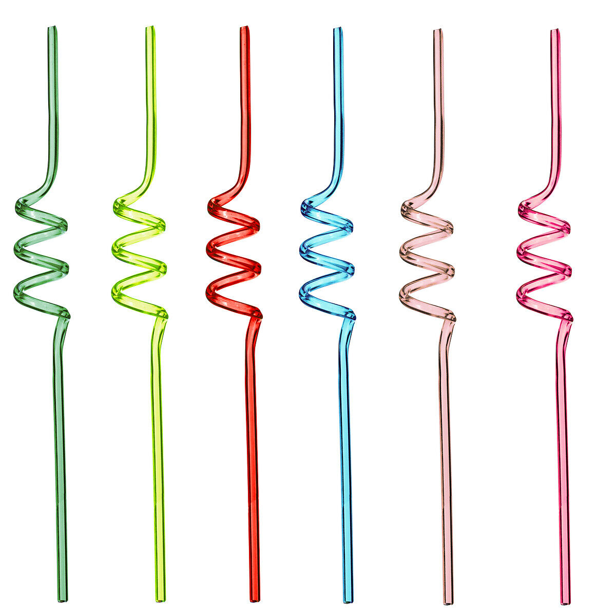 Conjunto de 6 palhinhas coloridas