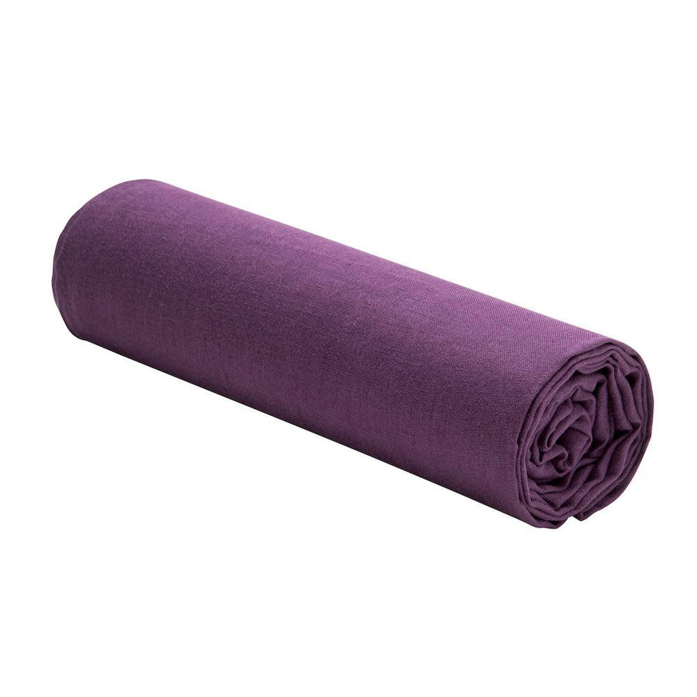 - Drap housse lin lavé violet 200x200 cm
