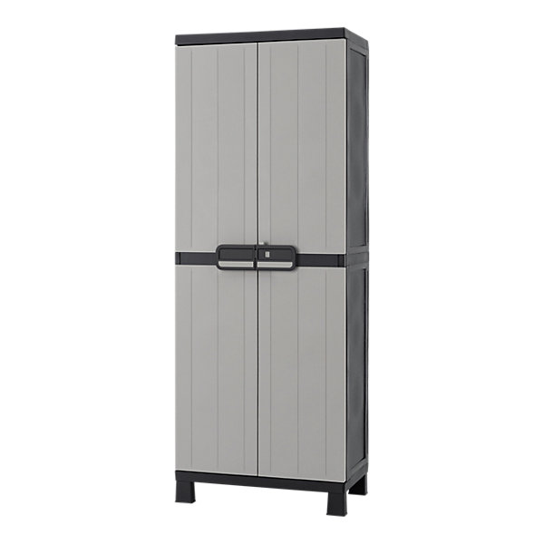 Armoire haute plastique 4 tablettes Links L.65 x H.173 x P.37 cm