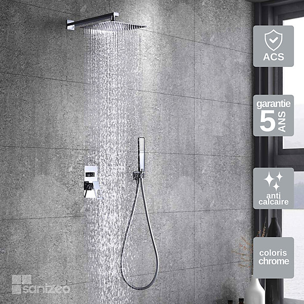 Colonne de Douche Encastrée Anti-Calcaire Chrome IMEX SUECIA BDC032-6