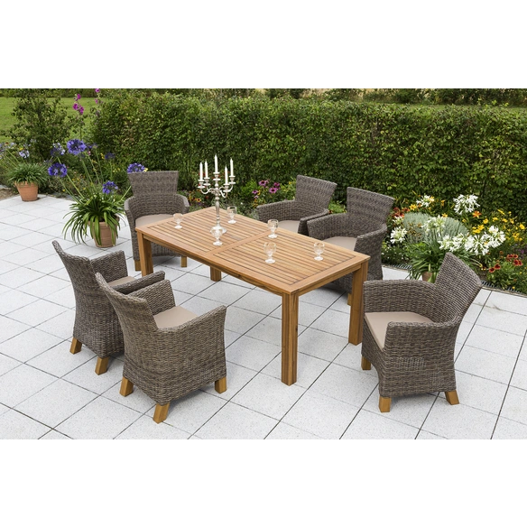 Gartenmöbel »Toskana«, 6 Sitzplätze, Aluminium, inkl. Auflagen