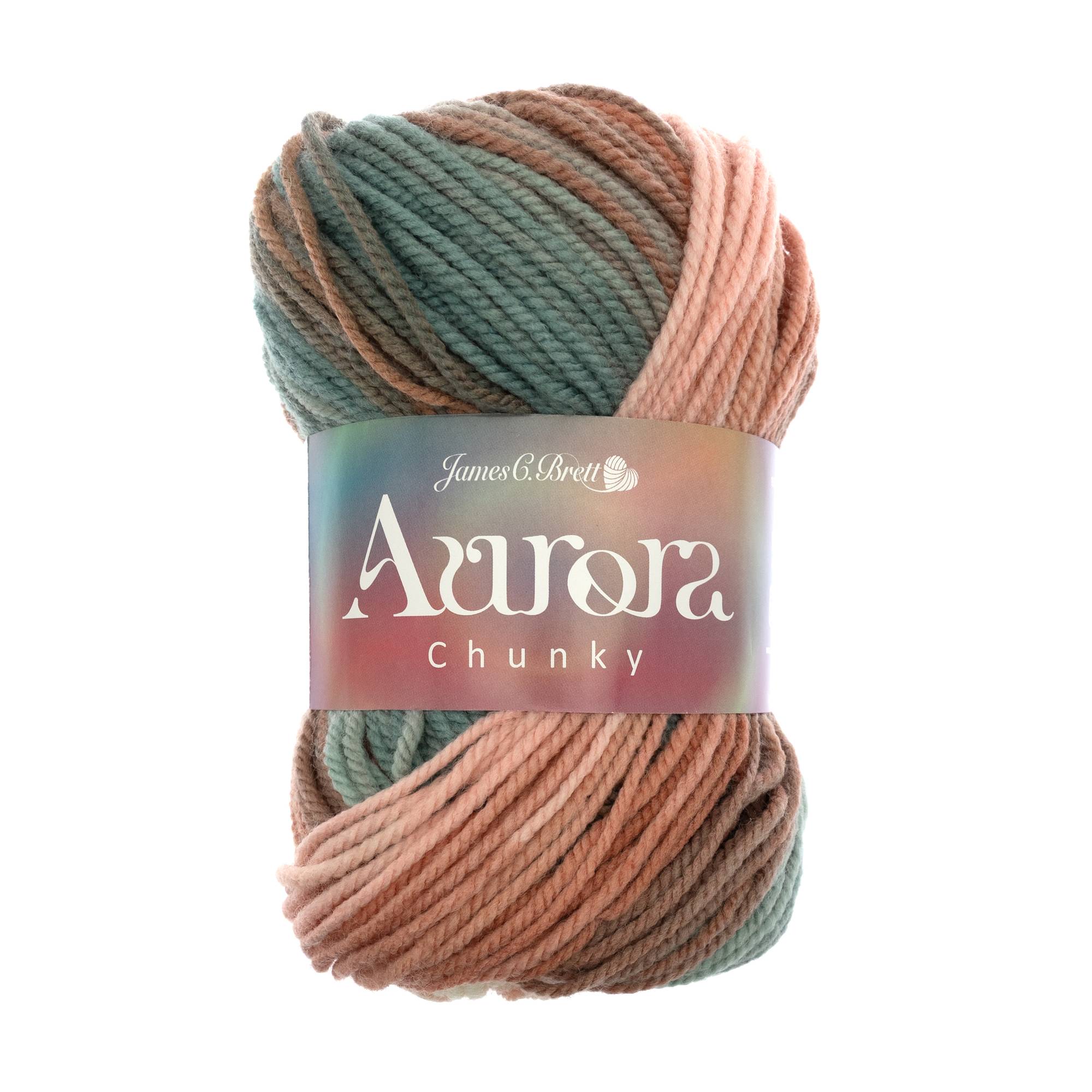 James C Brett Peach Grove Aurora Chunky Yarn 100g