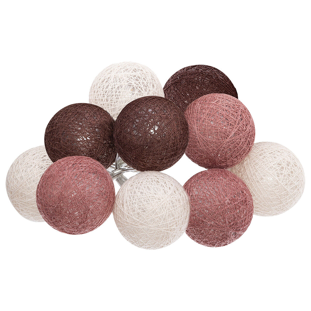 Conjunto de 10 bolas led rosa