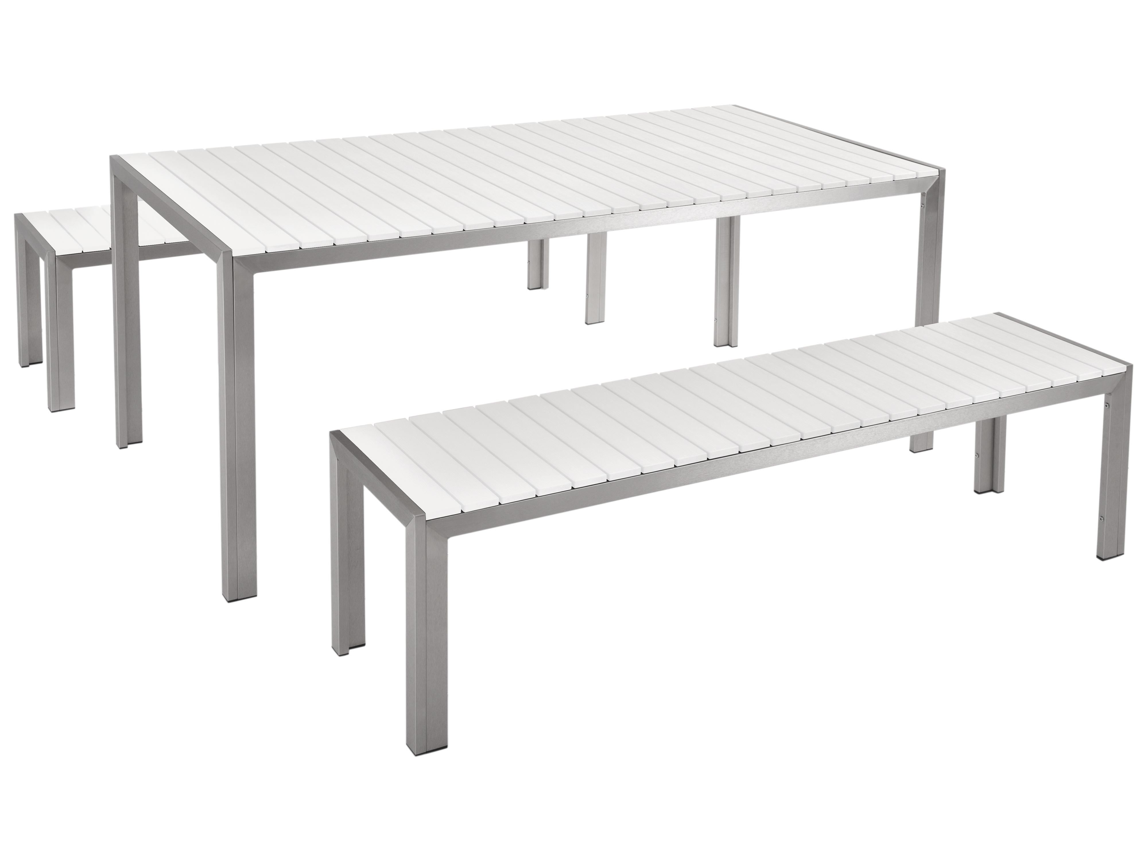 Garden Dining Set 6 Seater NARDO White