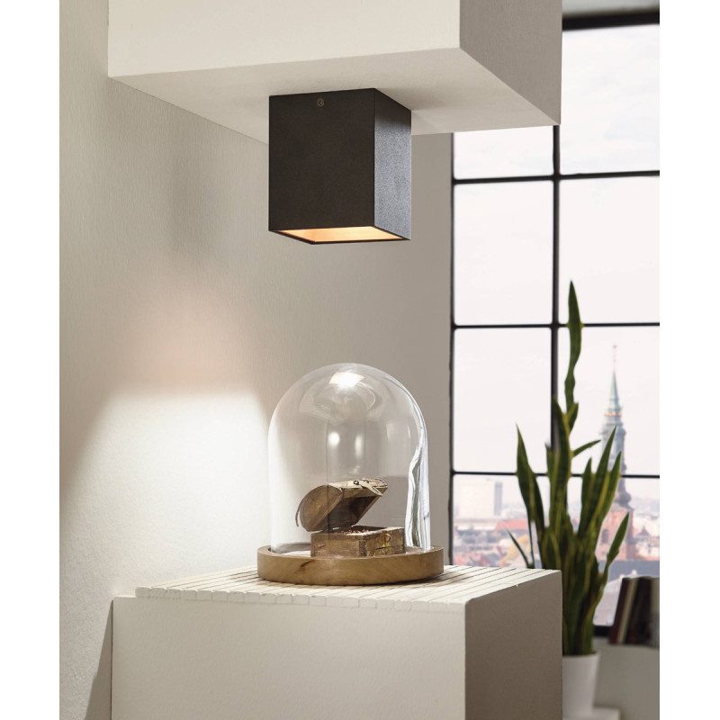 Plafonnier LED Polasso noir et or 3,3 W EGLO