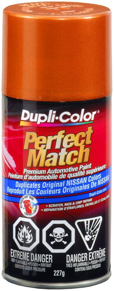 Dupli-Color Perfect Match Premium Acrylic Lacquer Automotive Aerosol Spray Paint, Orange Mist Metallic (014), 227-g
