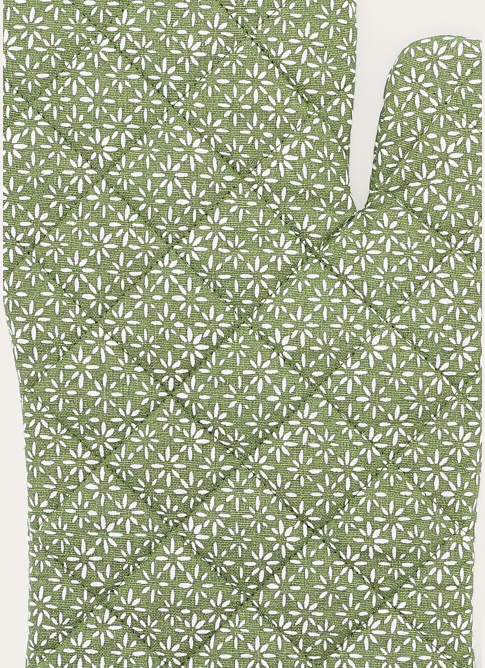 GANT DE CUISINE à MOTIFS GÉOMÉTRIQUES VERT