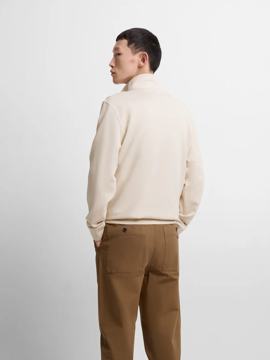 Sweat col montant zippé