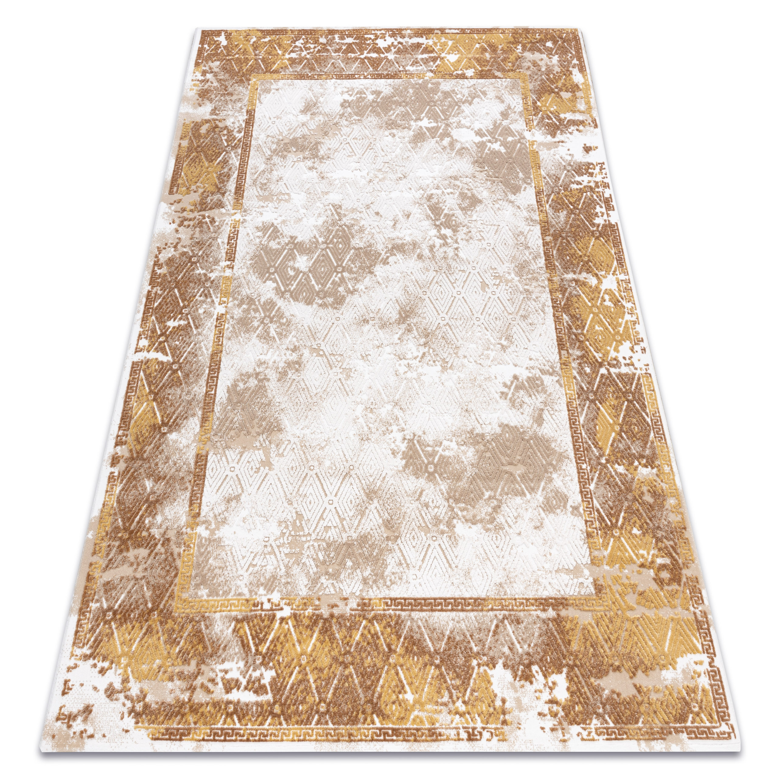 Dywan AKRYL VALS 0W1738 H02 58 Ramka marmur przecierany beż / 80x100 cm