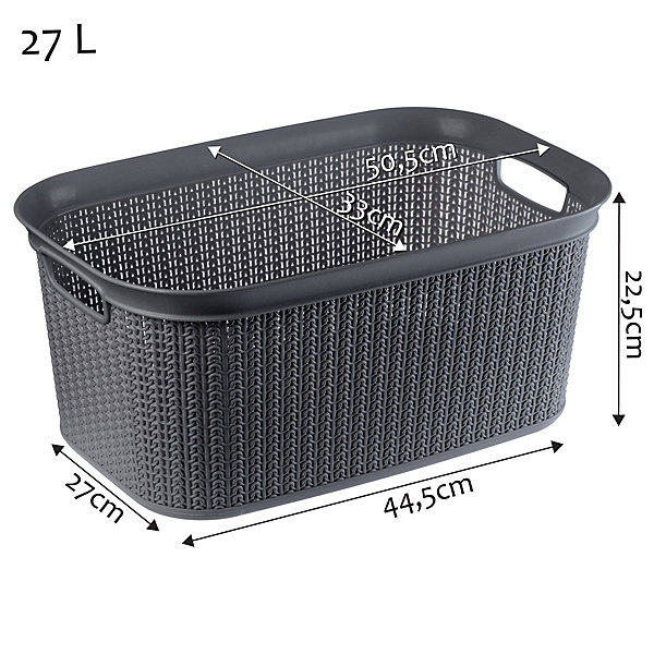 KADAX Panier à linge, conteneur à linge, 27L