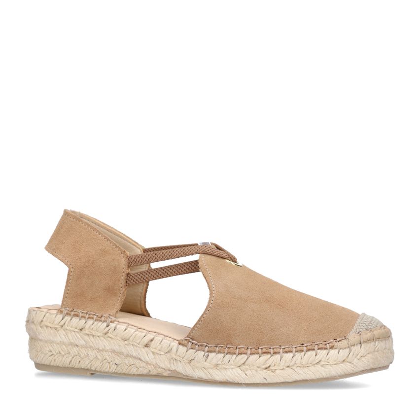 Manfield Taupe suède sleehakken