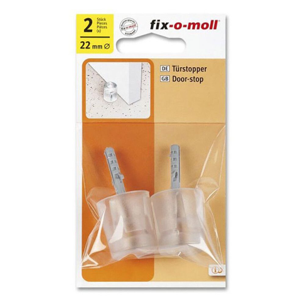 DØRSTOPPER FIX-O-MOLL 22MM TRANSPARENT