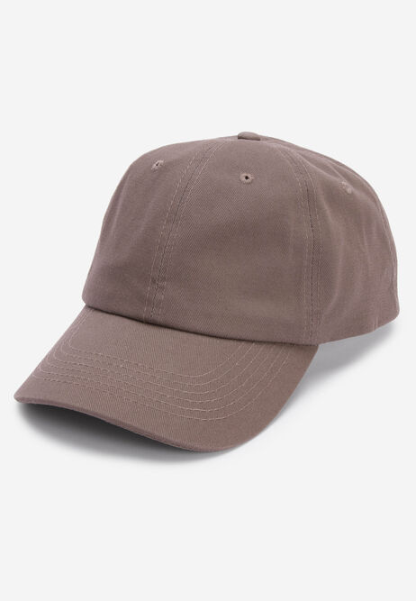 Mens Brown Wash Cotton Baseball Cap
