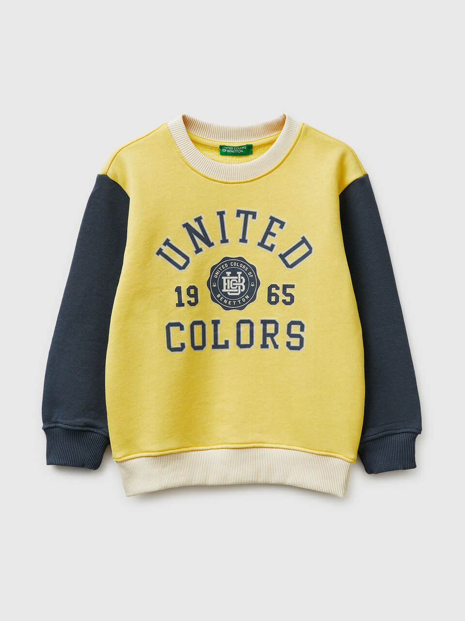 Organic cotton sweatshirt with logo print