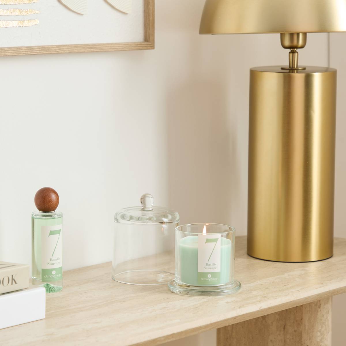 Scented Candle "Numia" Gourmet Scent, Basil, 240g