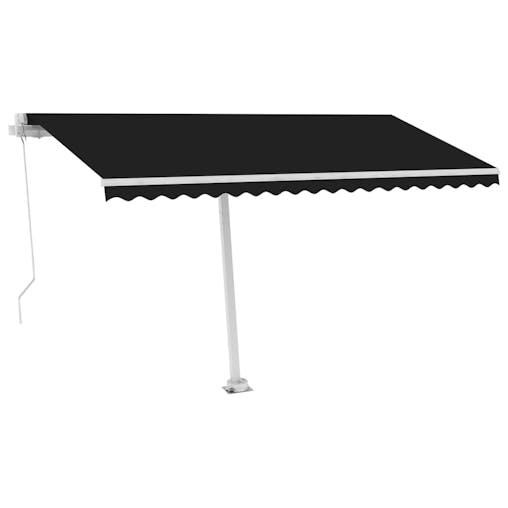 NNEVL Freestanding Manual Retractable Awning 450x300 cm Anthracite