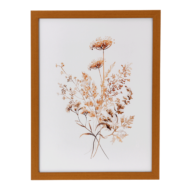 QUADRO 32 CM X 42 CM BROWN FLOWERS III